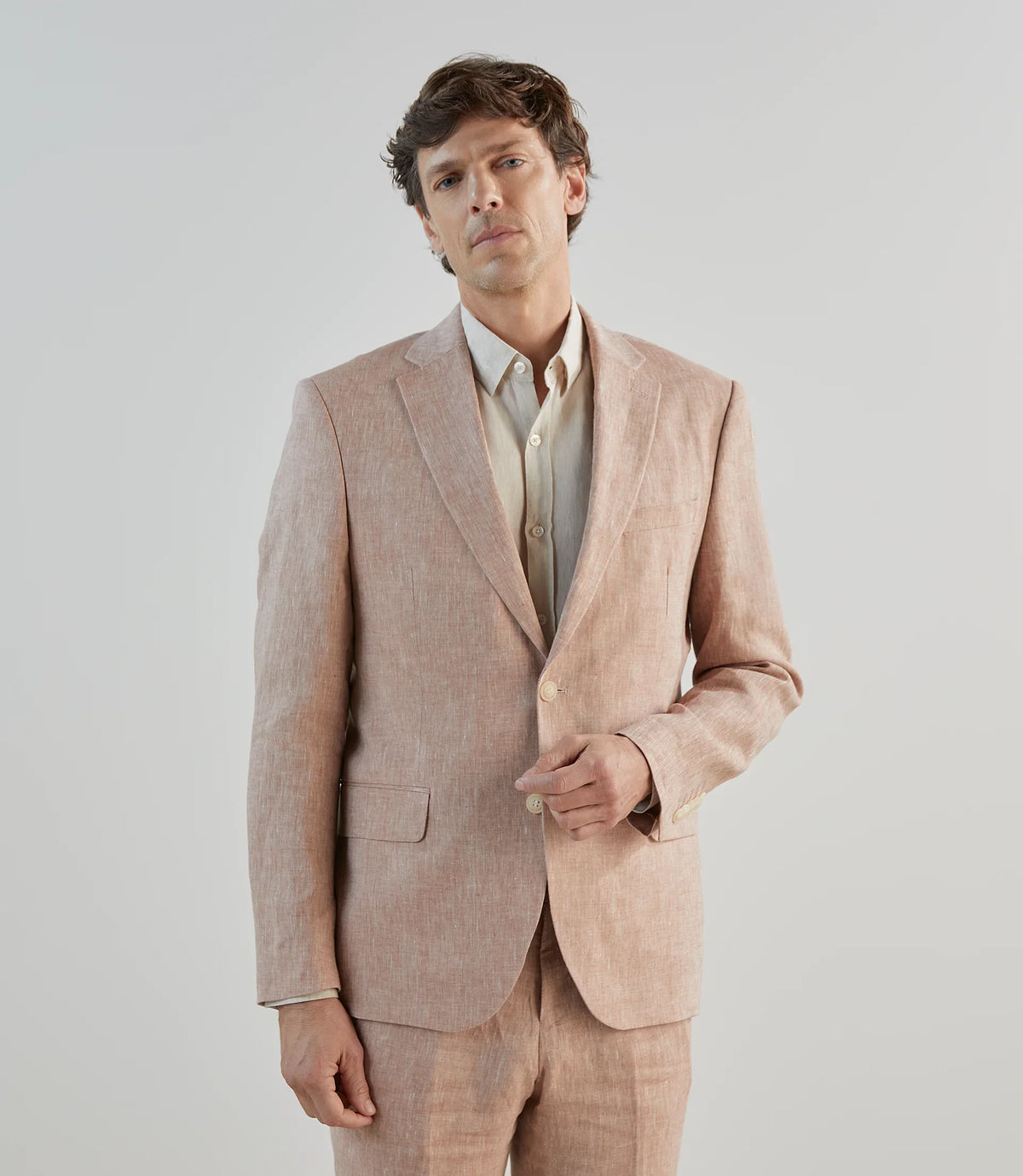 Veste ville 100% lin orange - IZAC