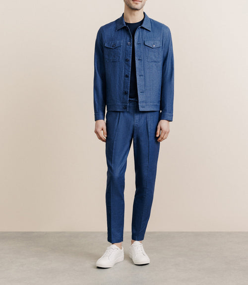 Veste casual indigo - IZAC