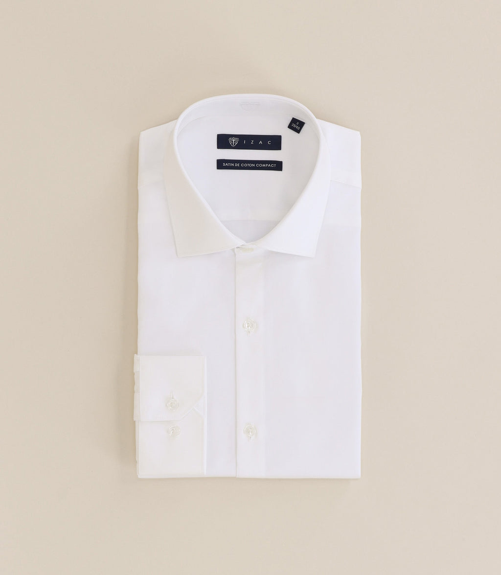 Chemise en satin de coton écru - IZAC
