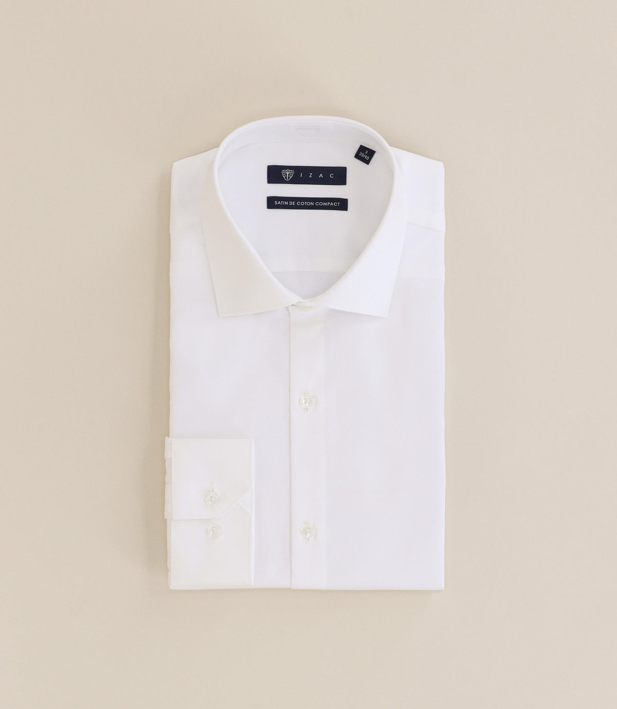 Chemise en satin de coton écru - IZAC