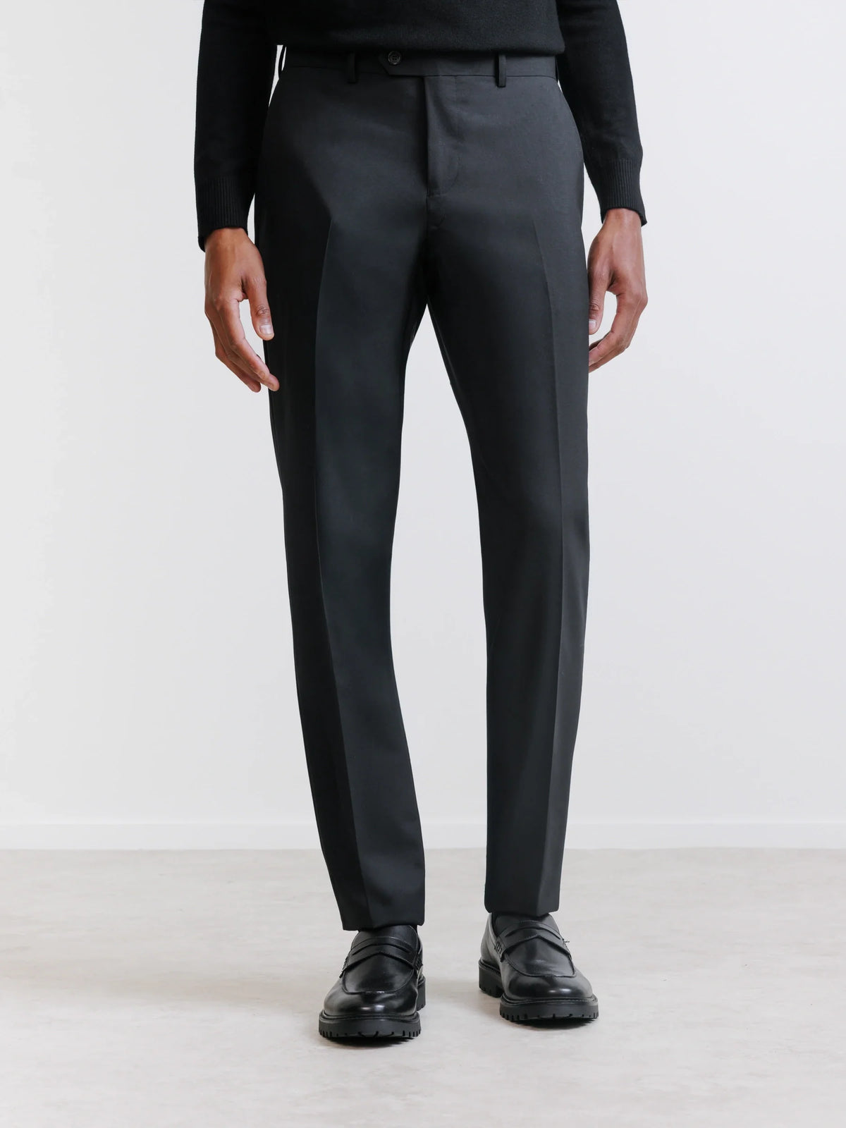 Pantalon ville 100% laine noir - IZAC