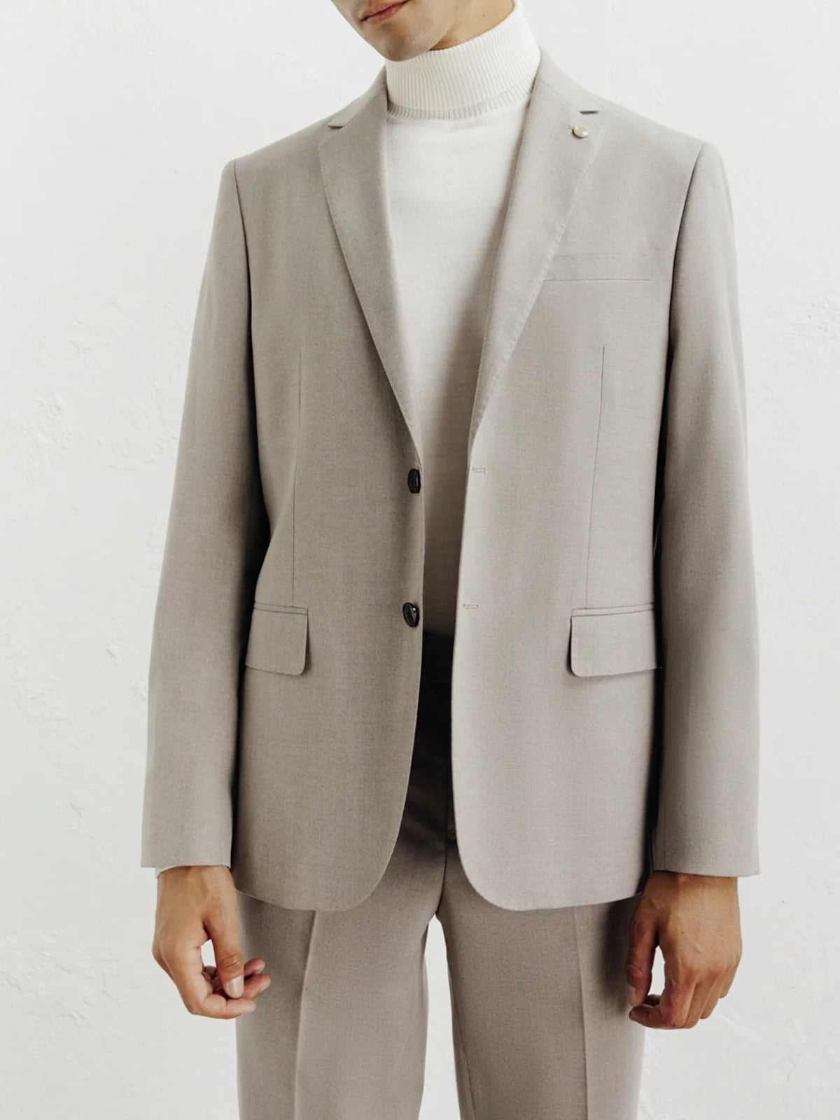 Costume 2 boutons taupe - IZAC