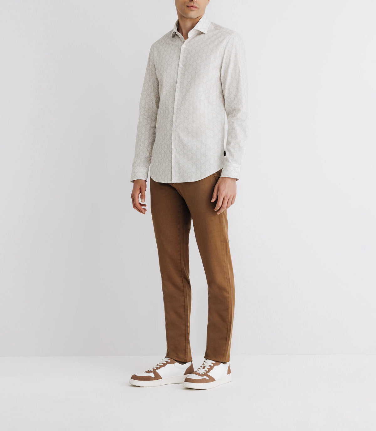 Chemise imprimée à fleurs beige - IZAC