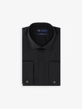 Chemise en satin de coton noir - IZAC
