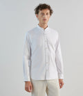 Chemise col mao avec coudières blanche - IZAC