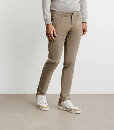 Pantalon coton stretch taupe - IZAC