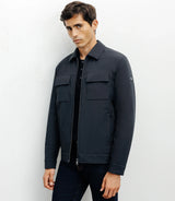 Blouson col chemise marine - IZAC