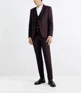 Costume ajusté 2 boutons bordeaux - IZAC