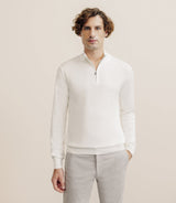 Pull col montant demi zippé écru - IZAC