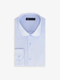 Chemise ville en satin bleu ciel