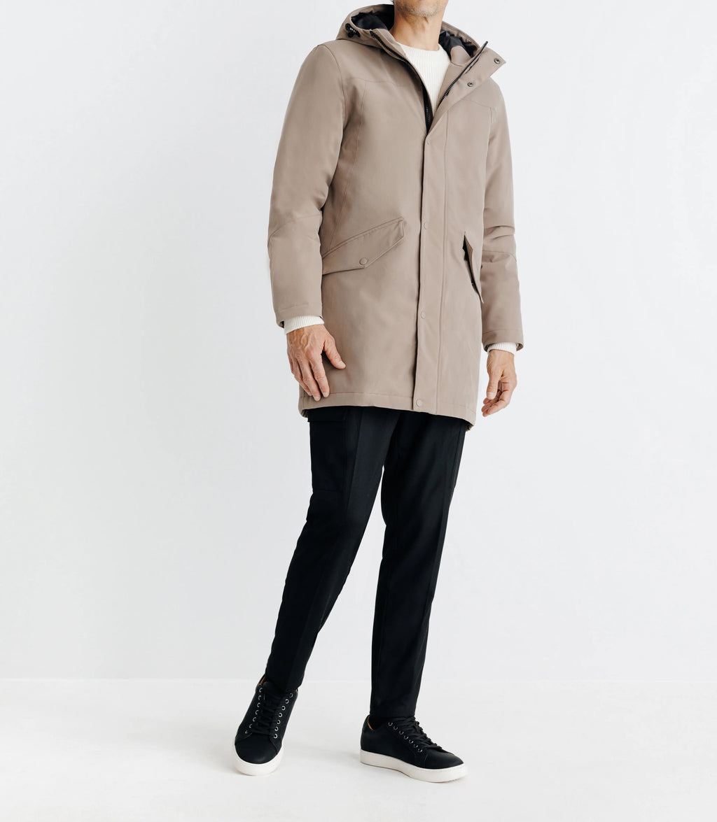Parka à capuche taupe - IZAC