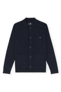 Cardigan surchemise en maille boutonné marine - IZAC