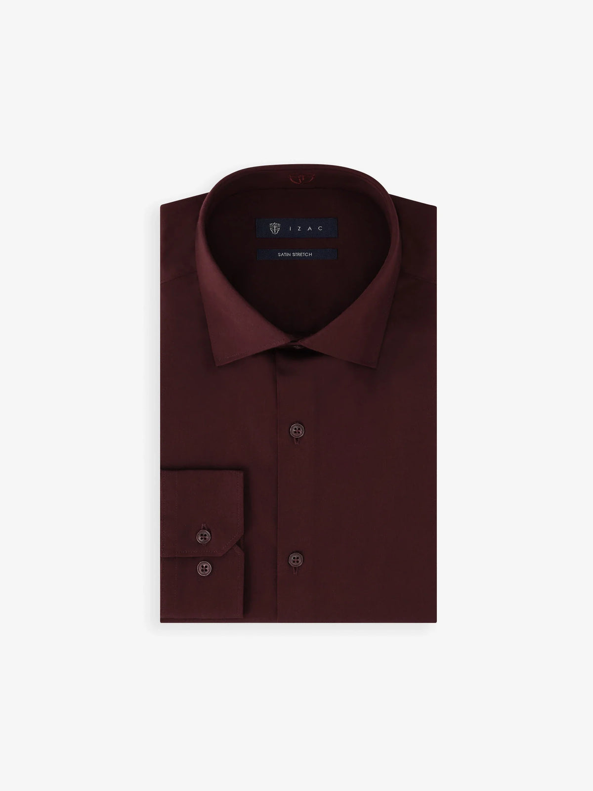 Chemise en satin de coton prune - IZAC
