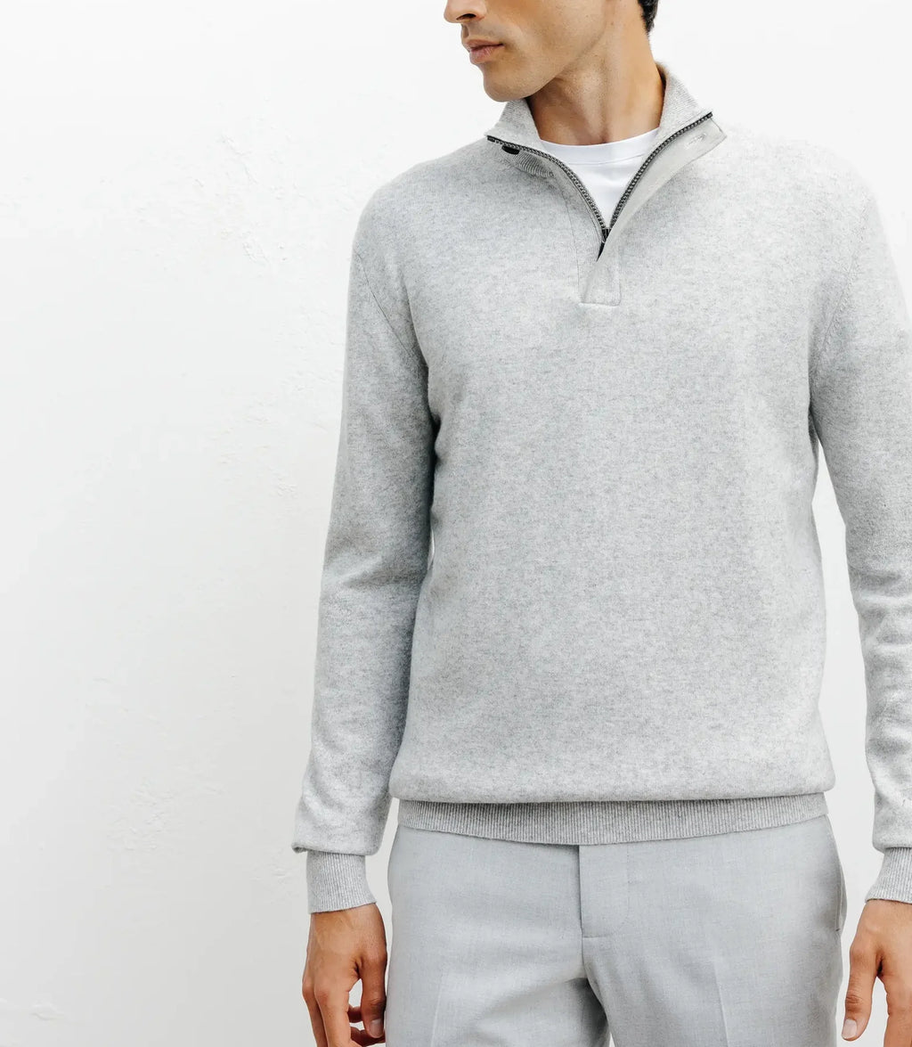 Pull col montant gris chiné - IZAC