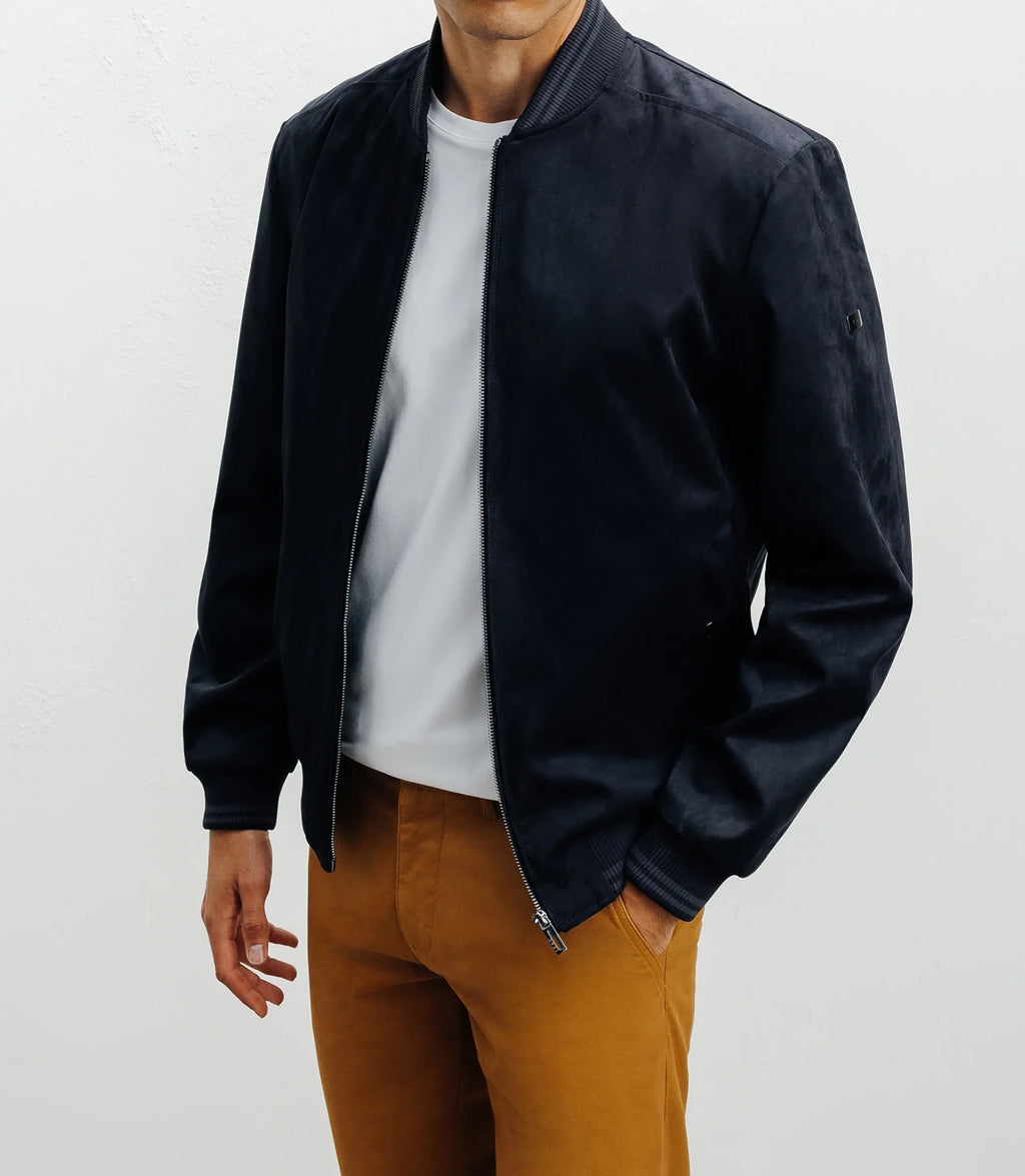 Blouson col teddy marine - IZAC