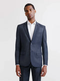 Costume 2 boutons laine majoritaire bleu denim - IZAC