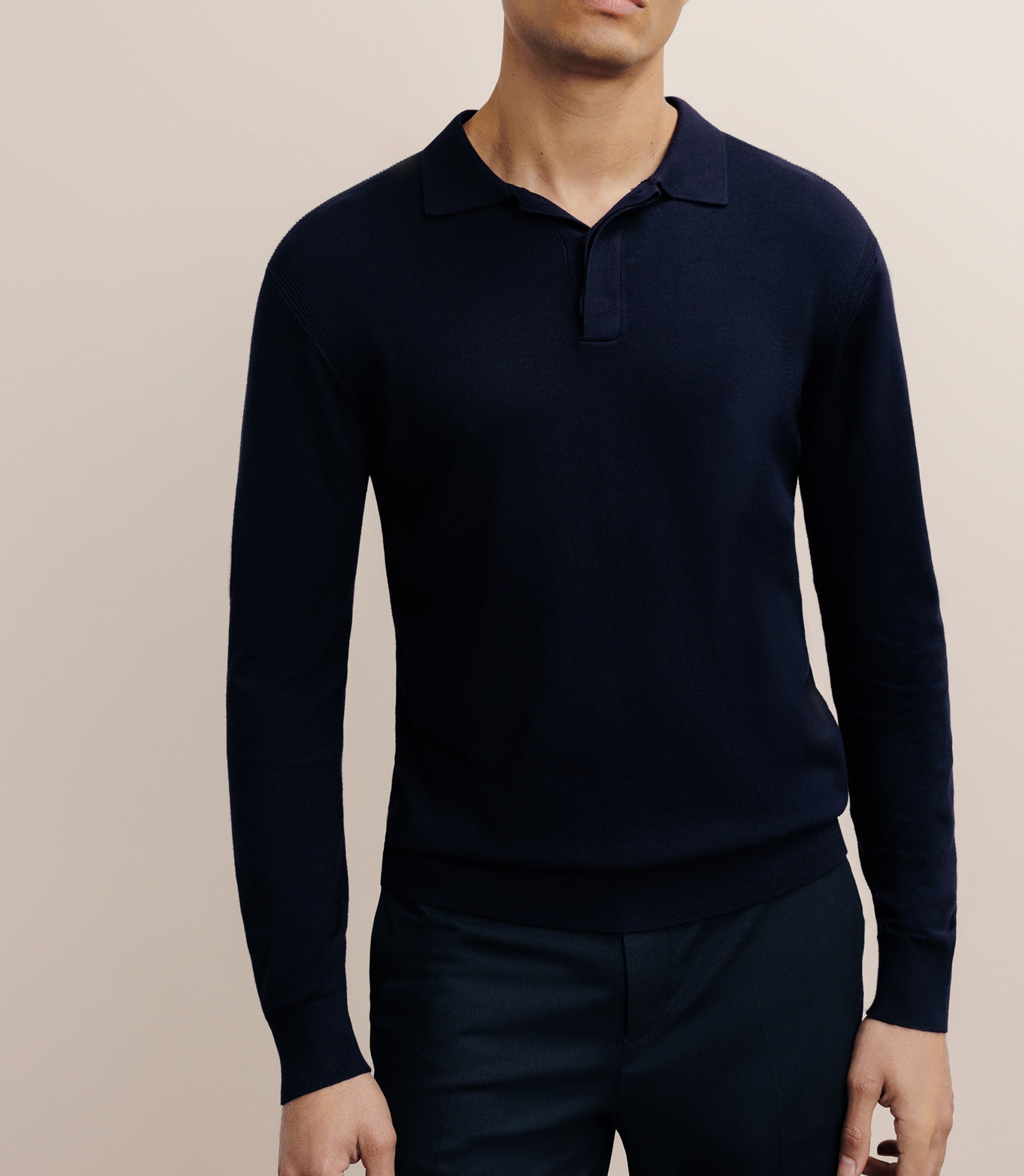 Pull col polo marine - IZAC