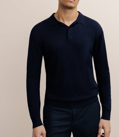 Pull col polo marine - IZAC