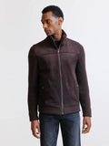 Gilet zippé bi-matière marron - IZAC