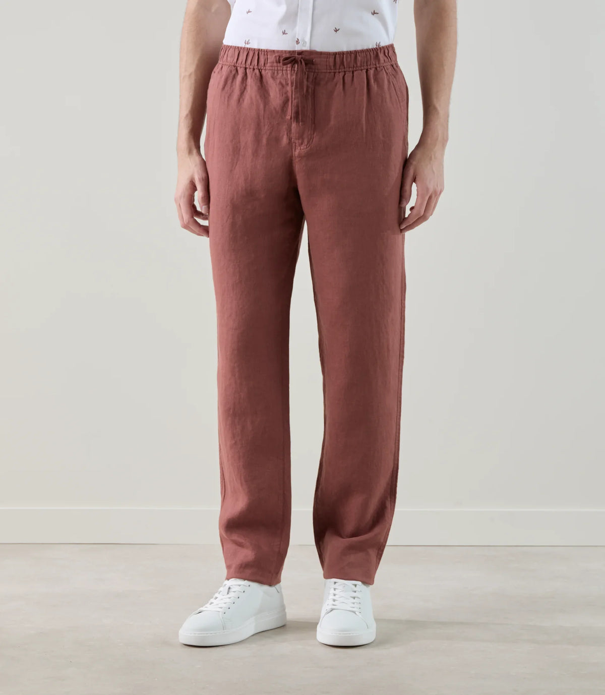 Pantalon casual 100% rouge bordeaux - IZAC