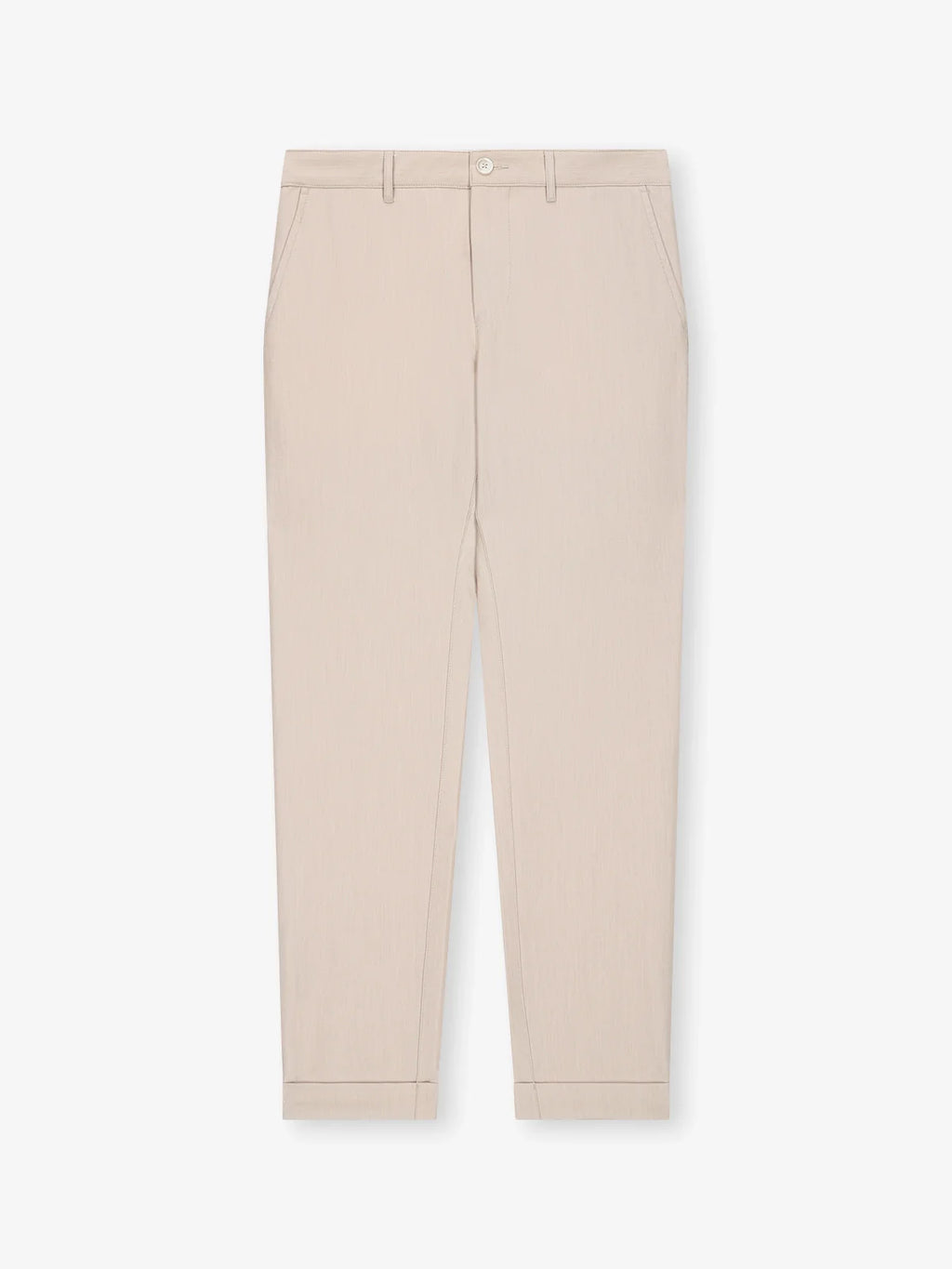 Pantalon avec taille élastiquée beige - IZAC