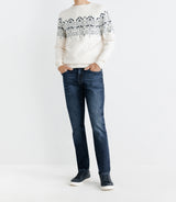 Pull en jacquard col rond écru - IZAC