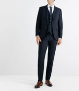 Costume 2 boutons en laine marine - IZAC