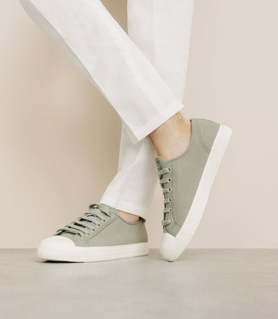 Chaussures baskets en toile kaki - IZAC