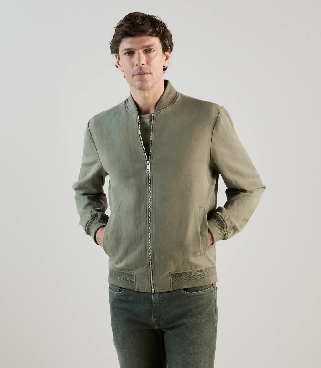 Blouson col teddy kaki - IZAC