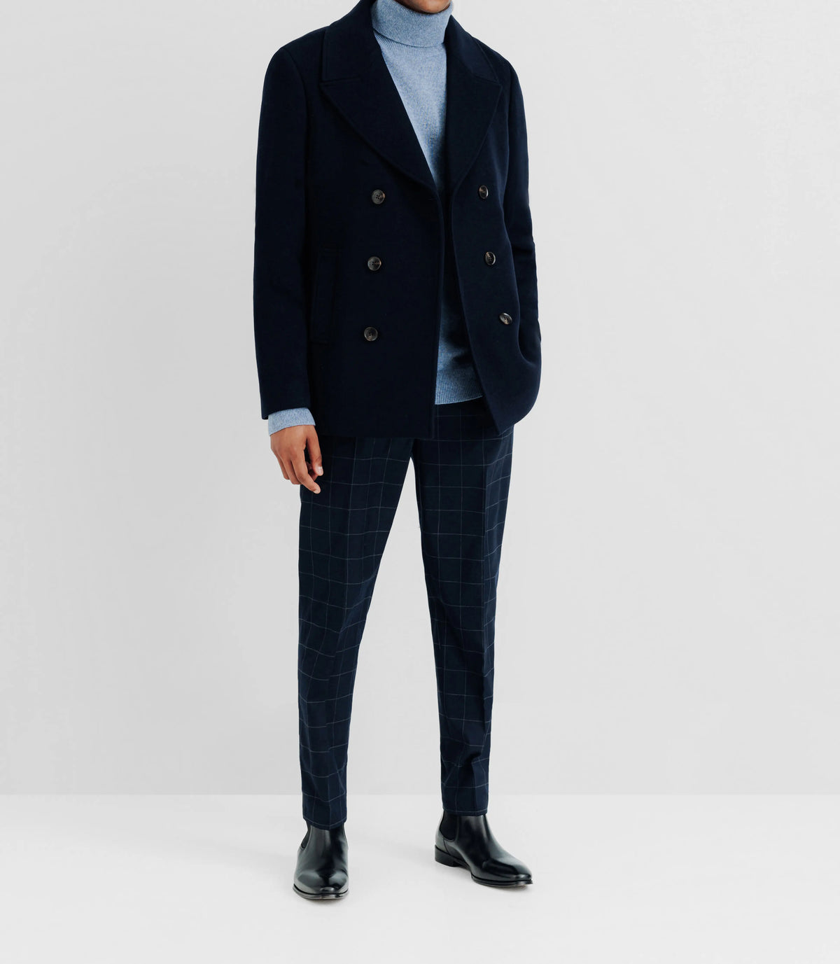 Manteau caban 6 boutons marine - IZAC