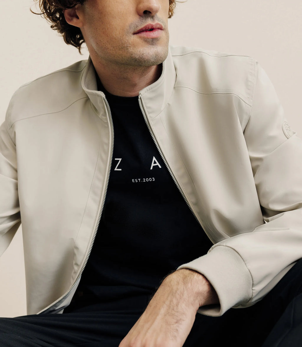 Blouson col montant beige - IZAC