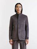 Veste col mao châtaigne - IZAC