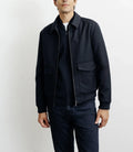 Blouson col chemise marine - IZAC