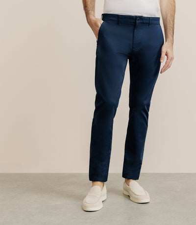 Pantalon satin marine - IZAC