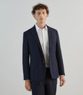 Veste ville tissu armuré marine - IZAC