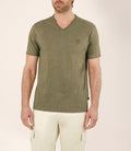 T-shirt col V kaki - IZAC