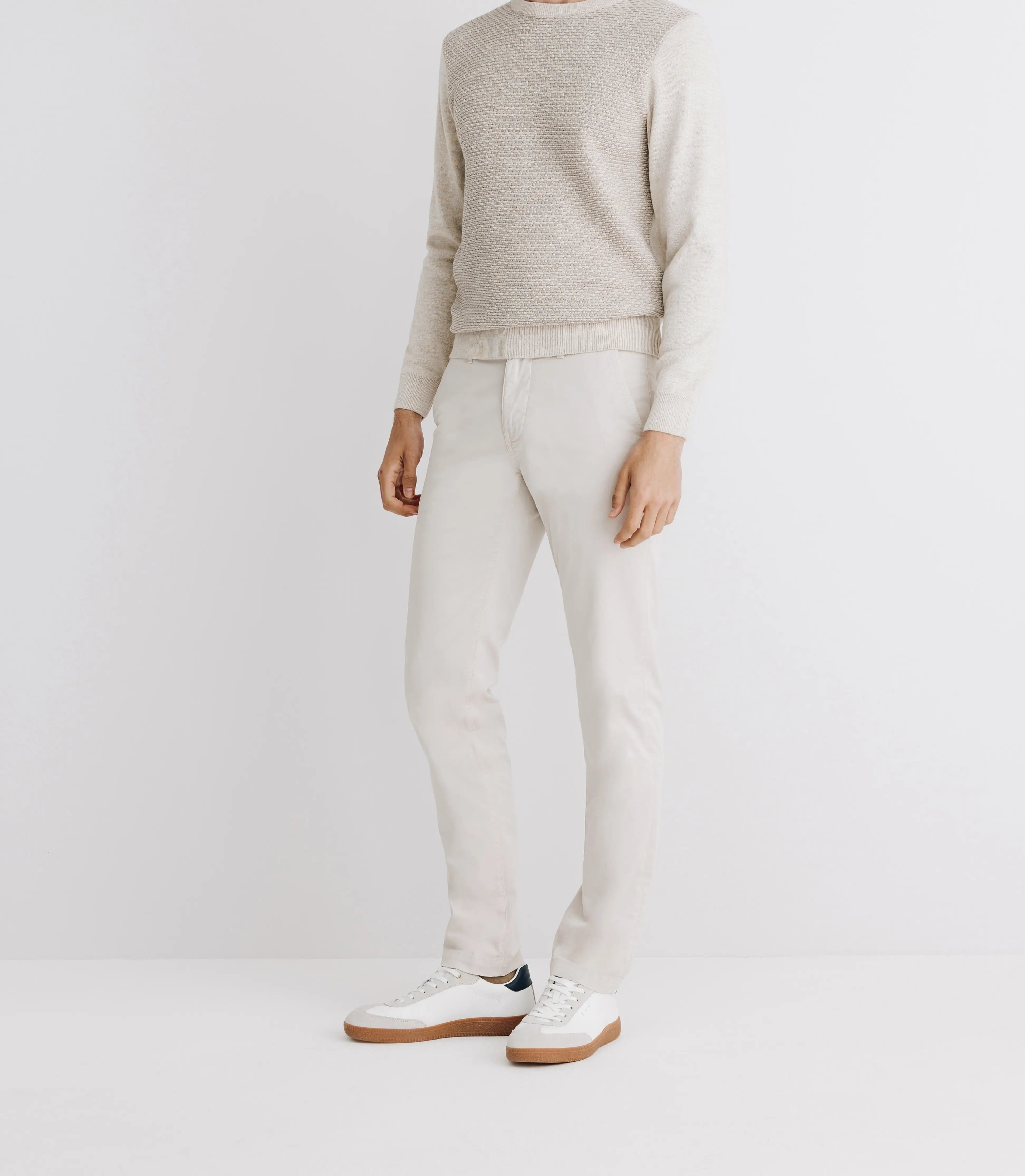 Pull col rond beige - IZAC