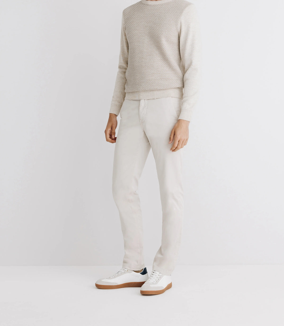 Pull col rond beige - IZAC