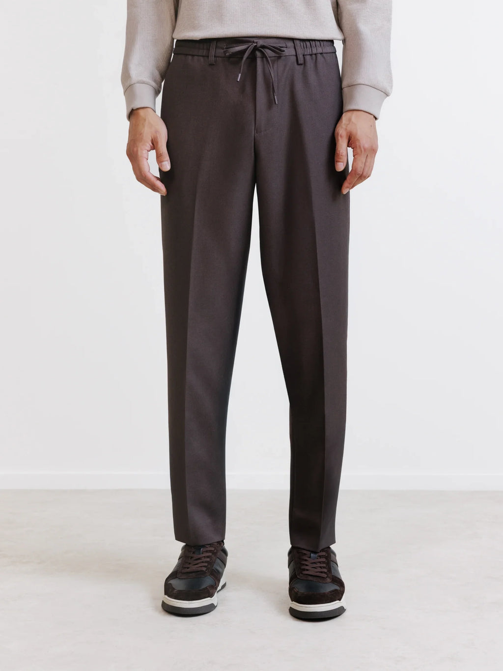 Pantalon avec cordon de serrage marron - IZAC