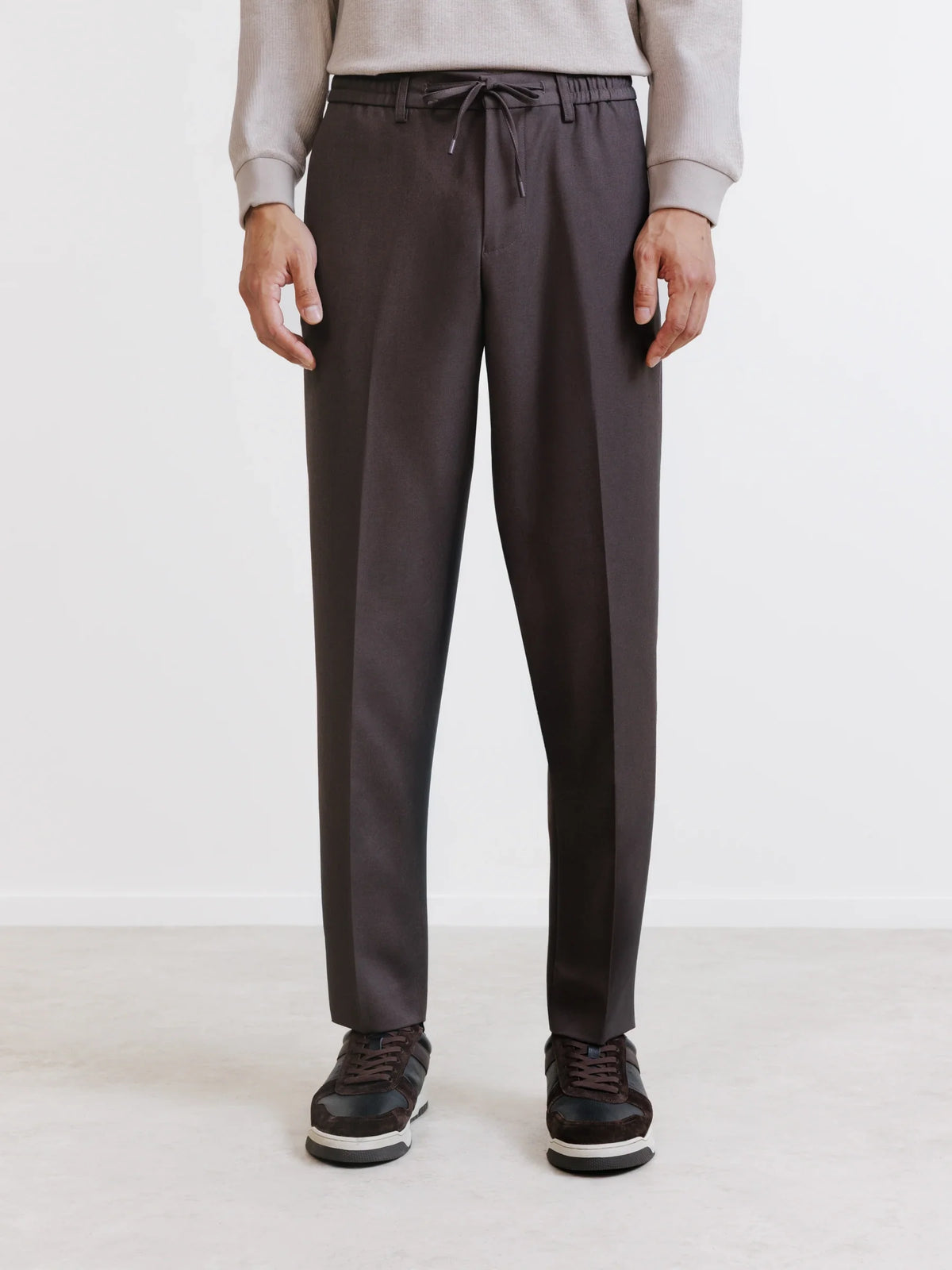 Pantalon avec cordon de serrage marron - IZAC