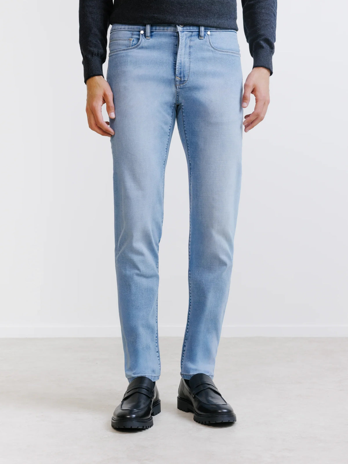Jean 5 poches slim bleach - IZAC