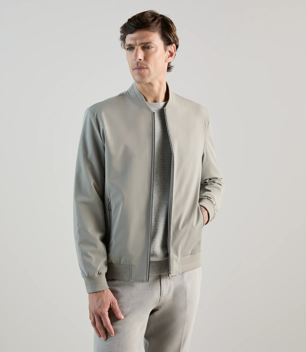 Blouson col teddy gris - IZAC