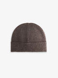 Bonnet en maille côtelée marron - IZAC