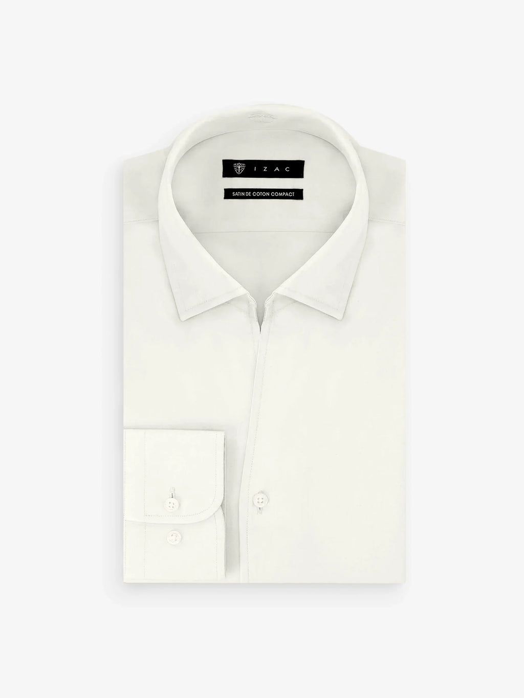 Chemise ville satin écru - IZAC
