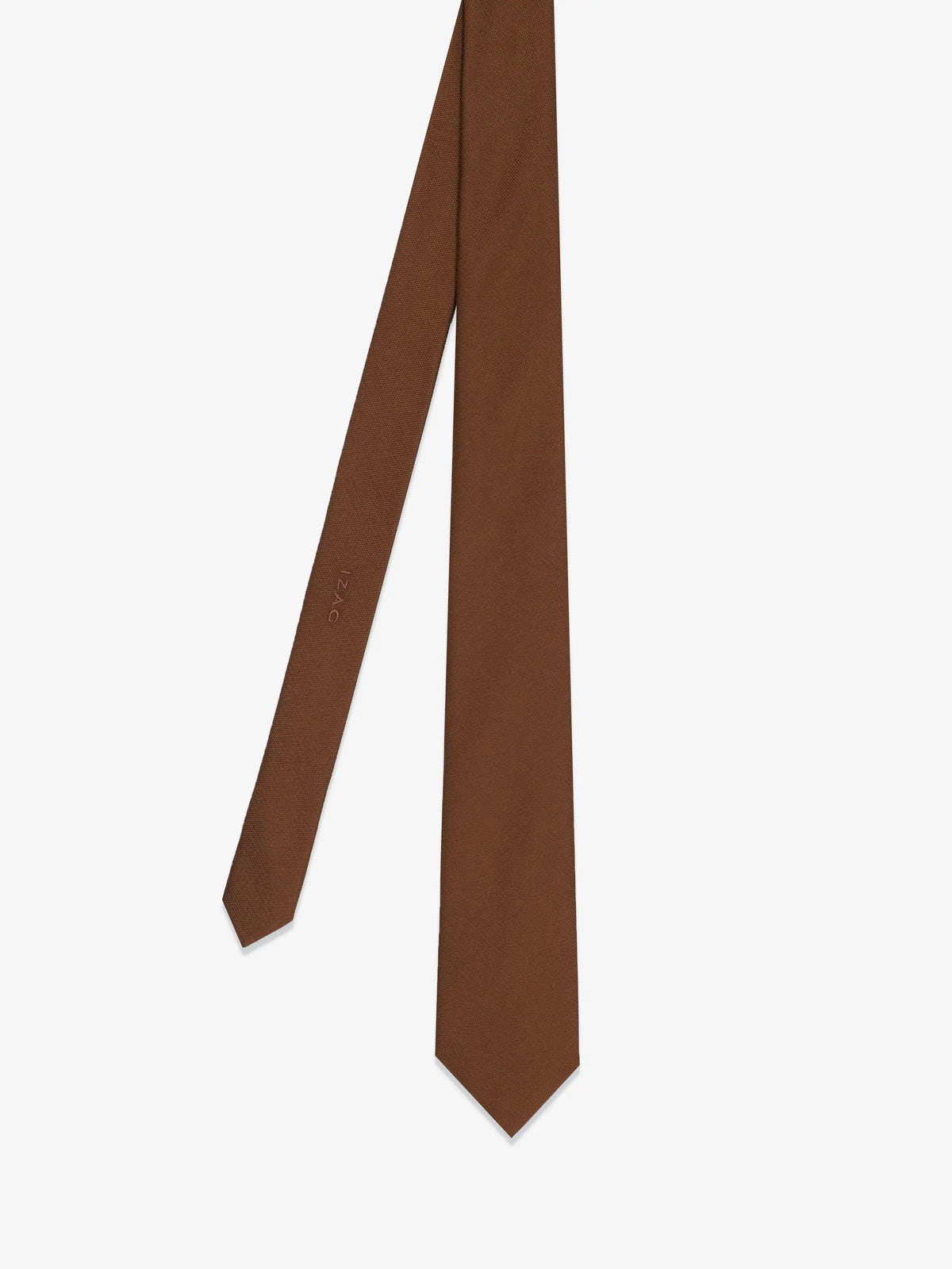 Cravate unie marron - IZAC