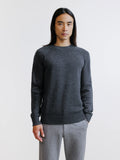 Pull en laine col rond anthracite - IZAC