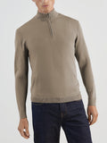 Pull col zip taupe - IZAC