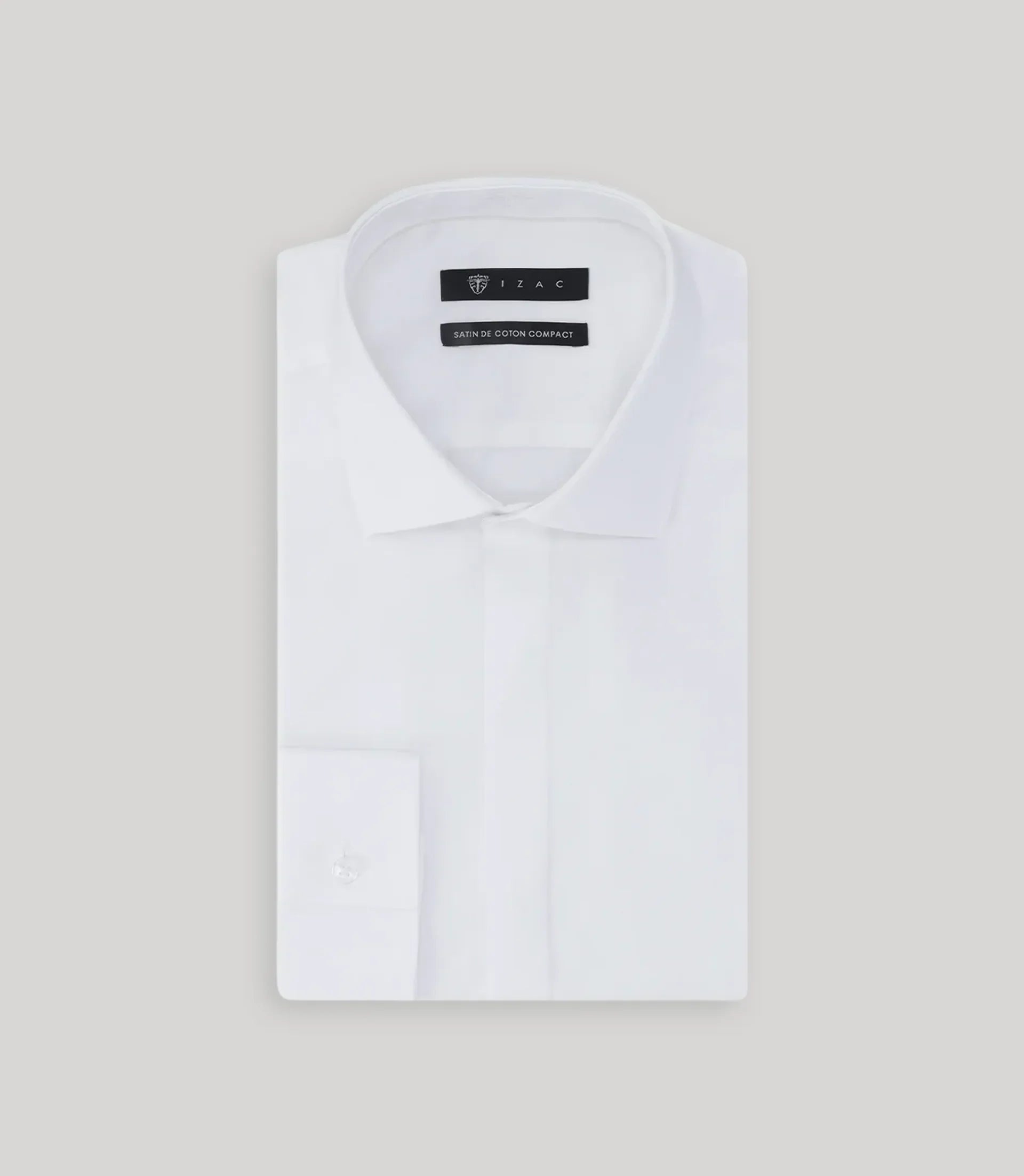 Chemise en satin de coton blanche - IZAC