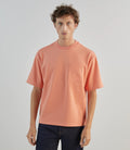 T-shirt col rond en jeu de points orange - IZAC