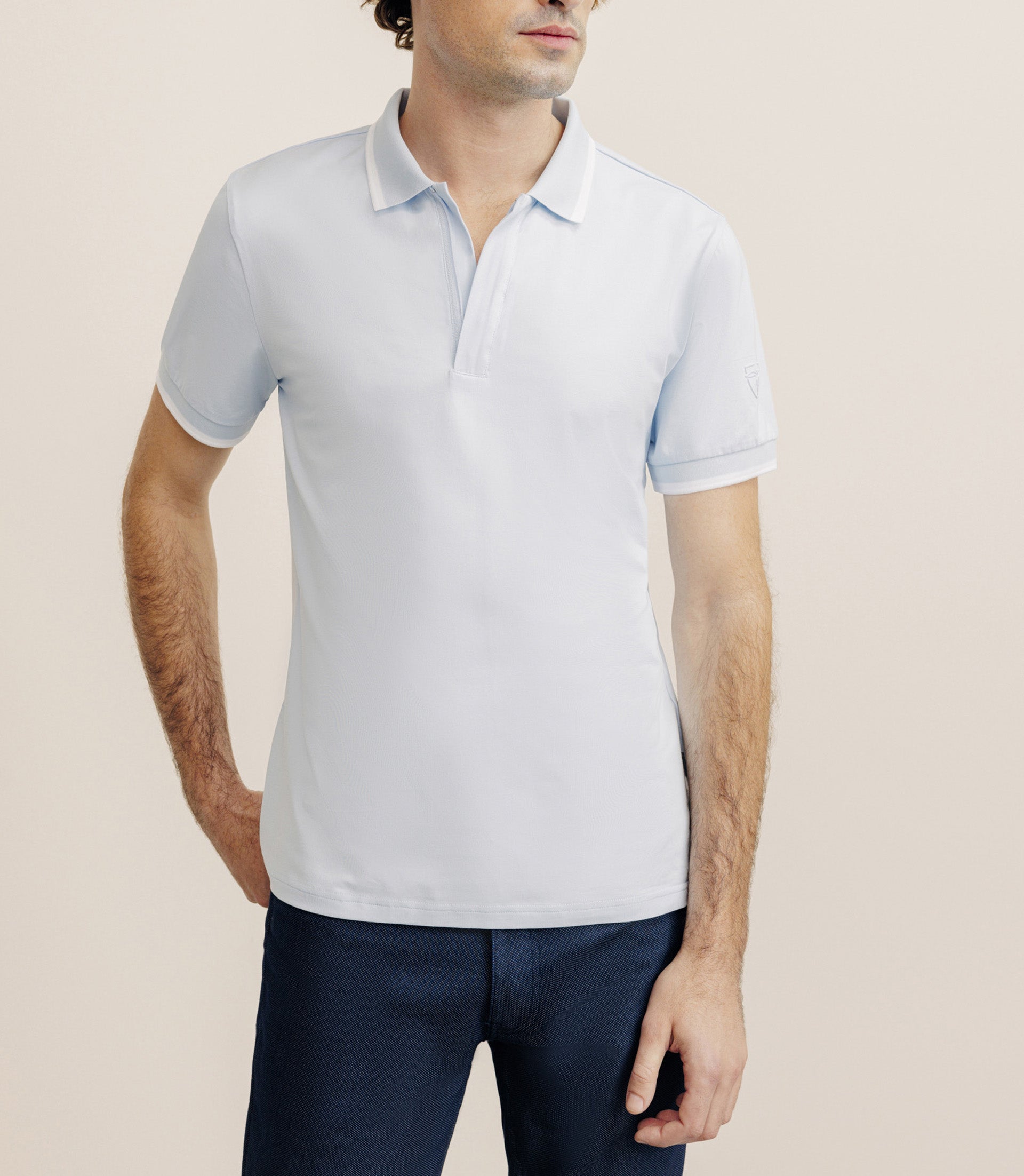 Polo zip ciel - IZAC